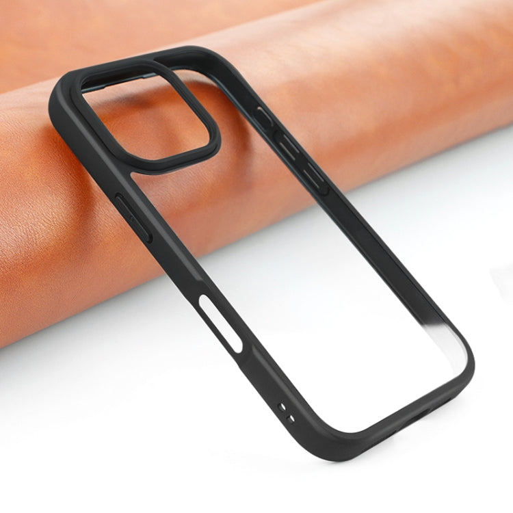 For iPhone 16 Pro Frosted TPU + Transparent PC Phone Case(Black) - free shipping - PMC TechLife - Order now!