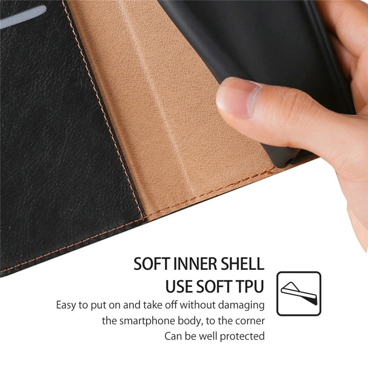 For vivo Y03 4G Gloss Oil Solid Color Magnetic Leather Phone Case(Black) - vivo Cases by PMC TechLife | Online Shopping South Africa | PMC TechLife | Buy Now Pay Later Mobicred