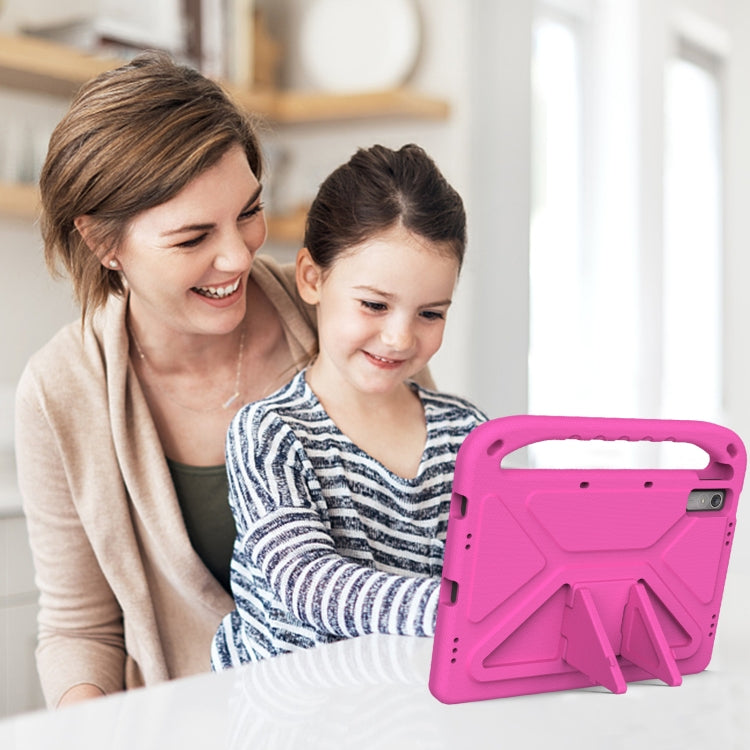 For Lenovo Pad Pro 2021 TB-J716F Handle Portable EVA Shockproof Tablet Case(Rose Red) - Lenovo by PMC TechLife | Online Shopping South Africa | PMC TechLife | Buy Now Pay Later Mobicred