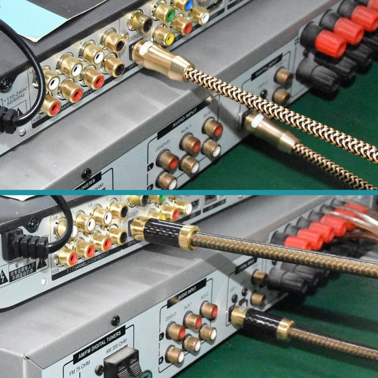 25m EMK OD6.0mm Gold-plated TV Digital Audio Optical Fiber Connecting Cable