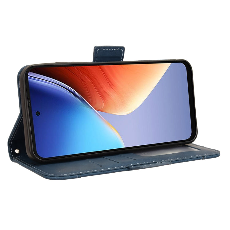 For Blackview A96 Skin Feel Calf Texture Card Slots Leather Phone Case(Blue) - More Brand by PMC TechLife | Online Shopping South Africa | PMC TechLife