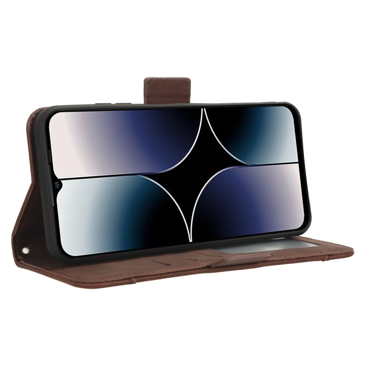 For Ulefone Note 16 Pro Skin Feel Calf Texture Card Slots Leather Phone Case(Brown) - Ulefone Cases by PMC Jewellery | Online Shopping South Africa | PMC Jewellery | Buy Now Pay Later Mobicred