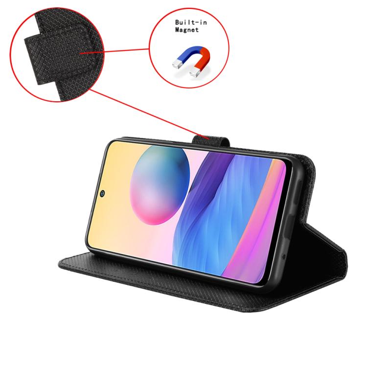 For Ulefone Note 20 Pro Diamond Texture Leather Phone Case(Black) - Ulefone Cases by PMC TechLife | Online Shopping South Africa | PMC TechLife | Buy Now Pay Later Mobicred