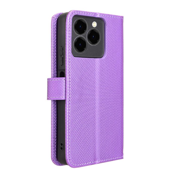 For Ulefone Note 20 Pro Diamond Texture Leather Phone Case(Purple)
