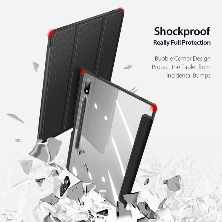 For Samsung Galaxy Tab S9+ DUX DUCIS TOBY Series Antiskid Leather Tablet Case with Sleep / Wake-up Function(Black) - free shipping - PMC Jewellery - Order now!