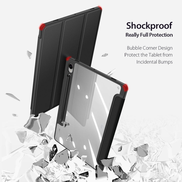 For Samsung Galaxy Tab S10 FE / S9 FE / S9 DUX DUCIS TOBY Series Antiskid Leather Tablet Case with Sleep / Wake-up Function(Black) - free shipping - PMC Jewellery - Order now!