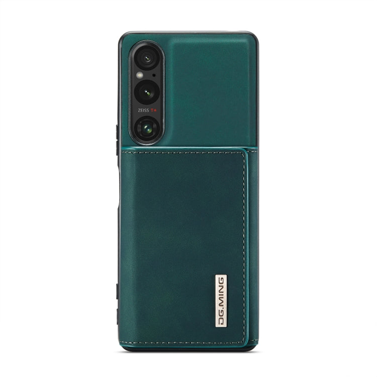 For Sony Xperia 1 V DG.MING M1 Series 3-Fold Multi Card Wallet + Magnetic Phone Case(Green)