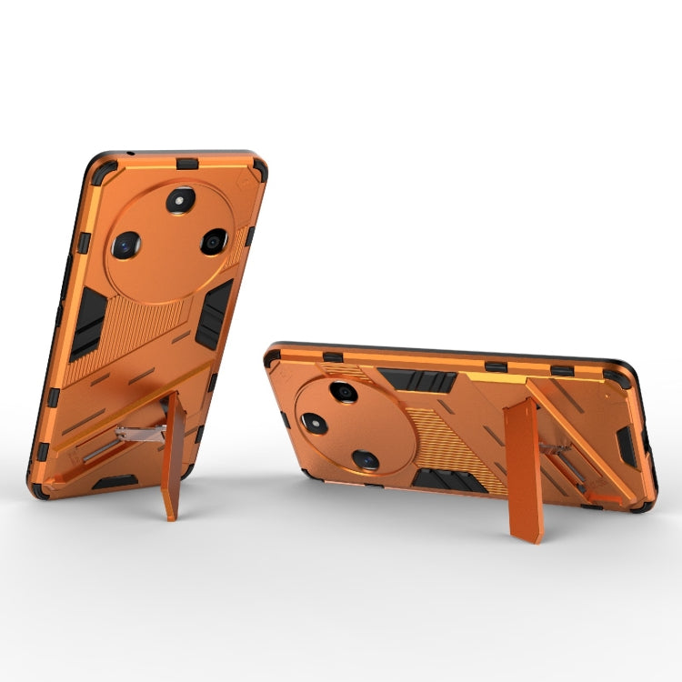 For Honor X50 5G Global / X9B Punk Armor 2 in 1 PC + TPU Phone Case with Holder(Orange)