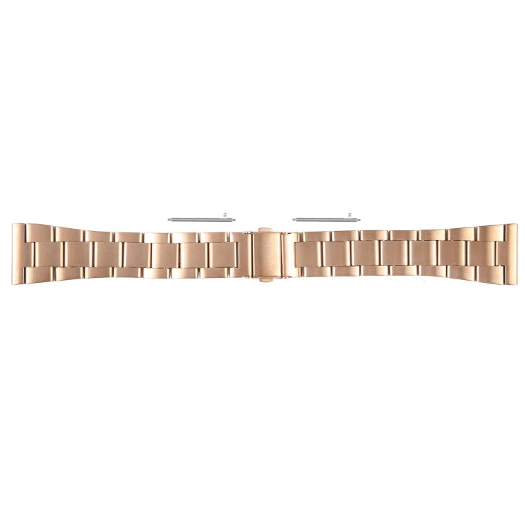 For Huawei Watch 4 22mm Three-bead Stainless Steel Watch Band(Rose Gold)