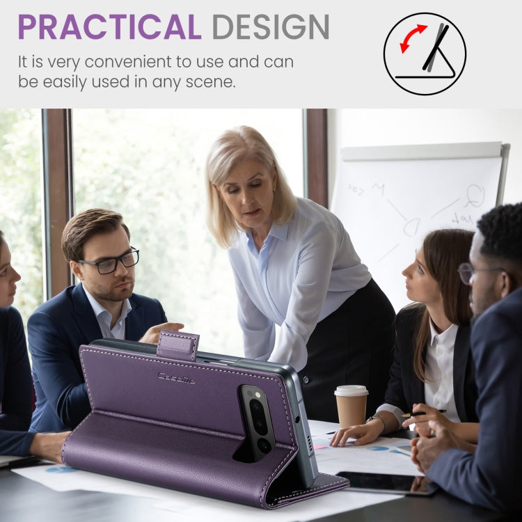 For Google Pixel Fold CaseMe 023 Butterfly Buckle Litchi Texture RFID Anti-theft Leather Phone Case(Pearly Purple) - Google Cases by CaseMe | Online Shopping South Africa | PMC Jewellery | Buy Now Pay Later Mobicred