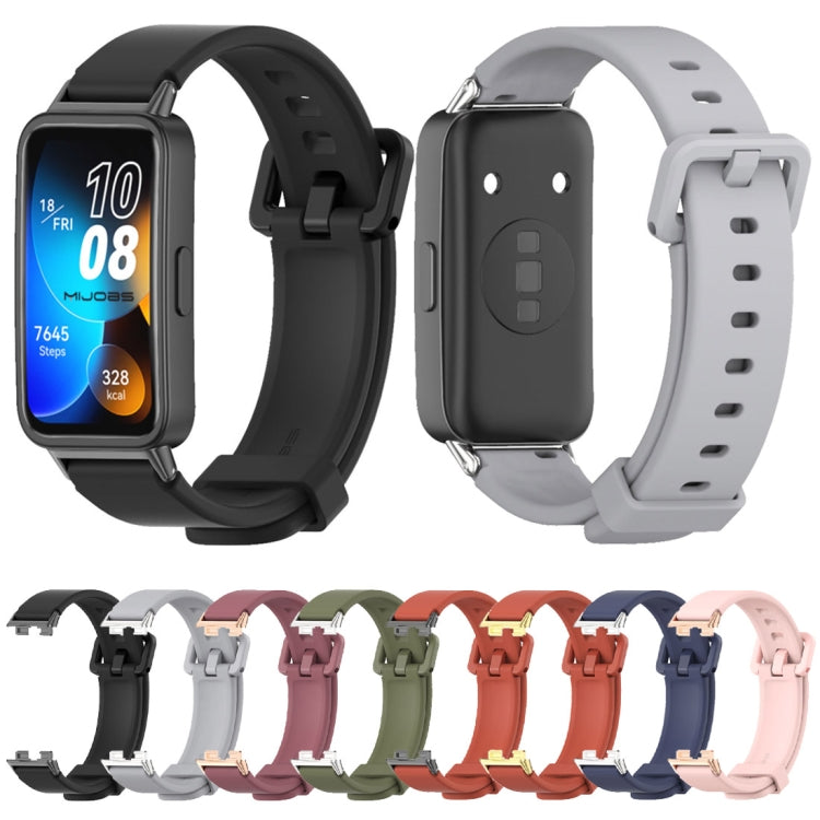 For Huawei Band 8 / 9 / 10 Mijobs Silicone Breathable Watch Band(Orange+Gold) - Watch Bands by MIJOBS | Online Shopping South Africa | PMc TechLife | Buy Now Pay Later Mobicred