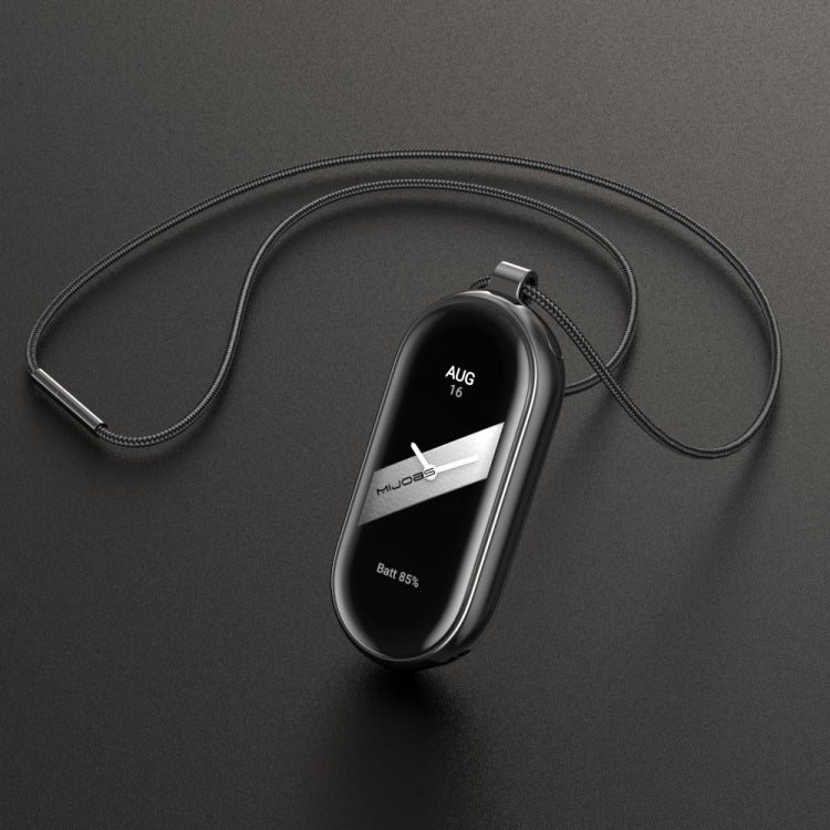 For Xiaomi Smart Band 10 / 9 / 8 Mijobs Stainless Steel Buckle Wax Rope Necklace(Black)