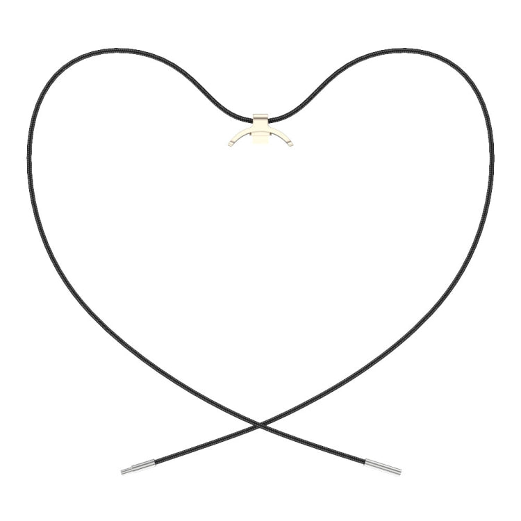 For Xiaomi Smart Band 10 / 9 / 8 Mijobs Stainless Steel Buckle Wax Rope Necklace(Black+Light Gold)