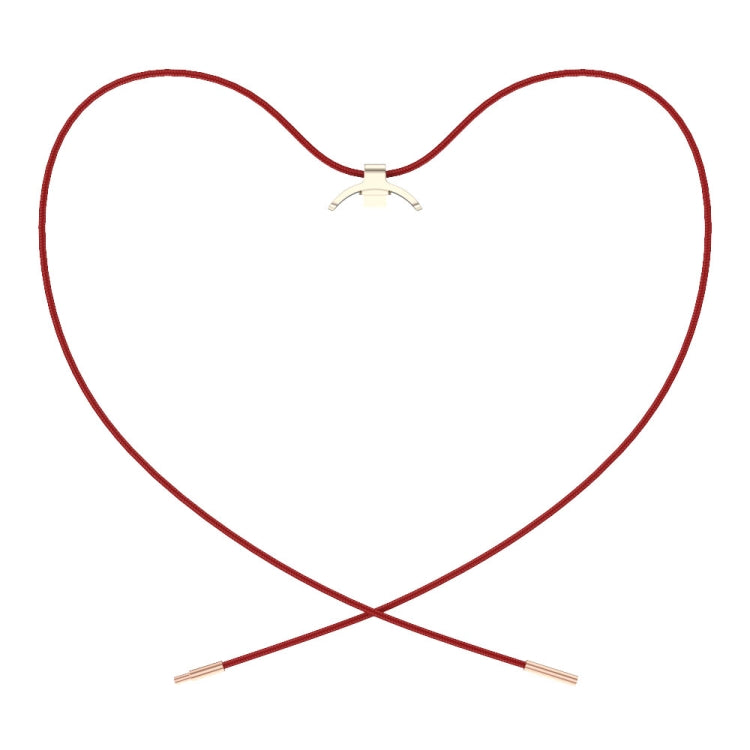 For Xiaomi Smart Band 10 / 9 / 8 Mijobs Stainless Steel Buckle Wax Rope Necklace(Red+Light Gold)