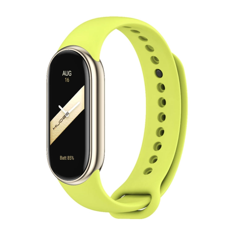 For Xiaomi Smart Band 10 / 9 / 8 Mijobs Solid Color Silicone Watch Band(Grass Green)