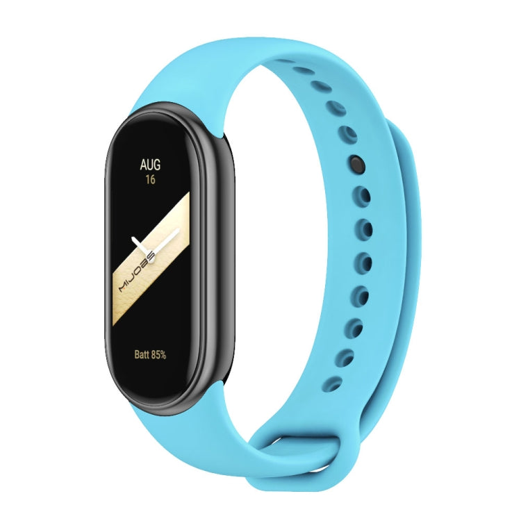 For Xiaomi Smart Band 10 / 9 / 8 Mijobs Solid Color Silicone Watch Band(Sky Blue)