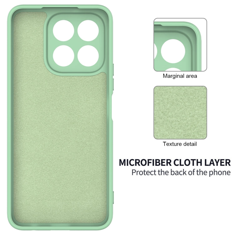 For Honor X6b 4G Solid Color Liquid Silicone Dropproof Full Coverage Phone Case(Green)