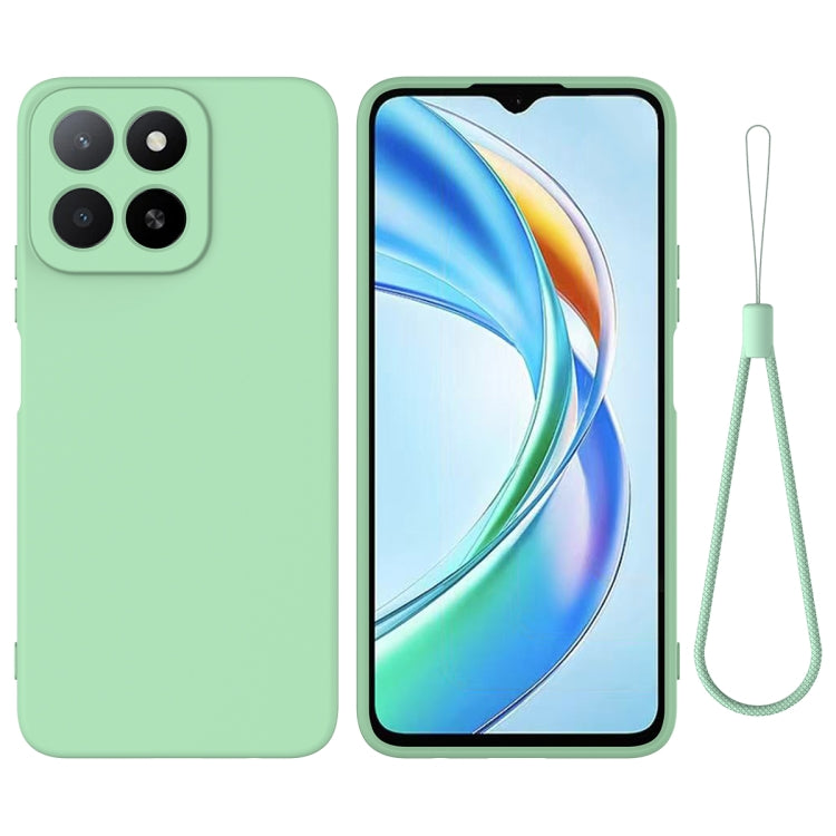 For Honor X5b / X5b Plus Solid Color Liquid Silicone Dropproof Full Coverage Phone Case(Green)