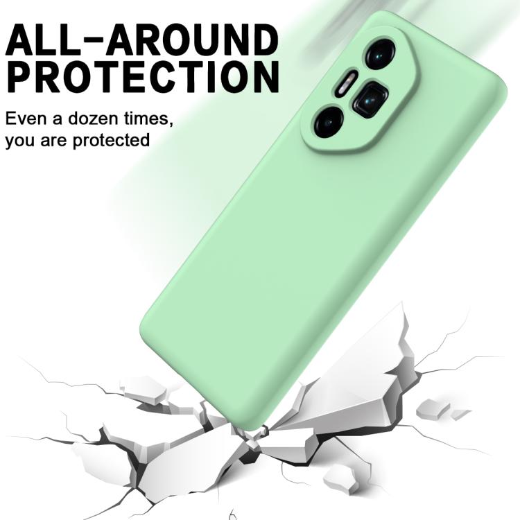 For Honor 300 Ultra / 300 Pro Solid Color Liquid Silicone Dropproof Full Coverage Phone Case(Green)