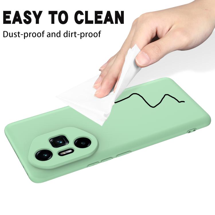 For Honor 300 Ultra / 300 Pro Solid Color Liquid Silicone Dropproof Full Coverage Phone Case(Green)