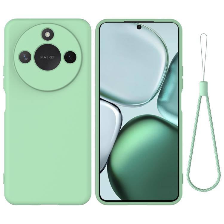 For Honor X9c Smart / X60 Solid Color Liquid Silicone Dropproof Full Coverage Phone Case(Green)