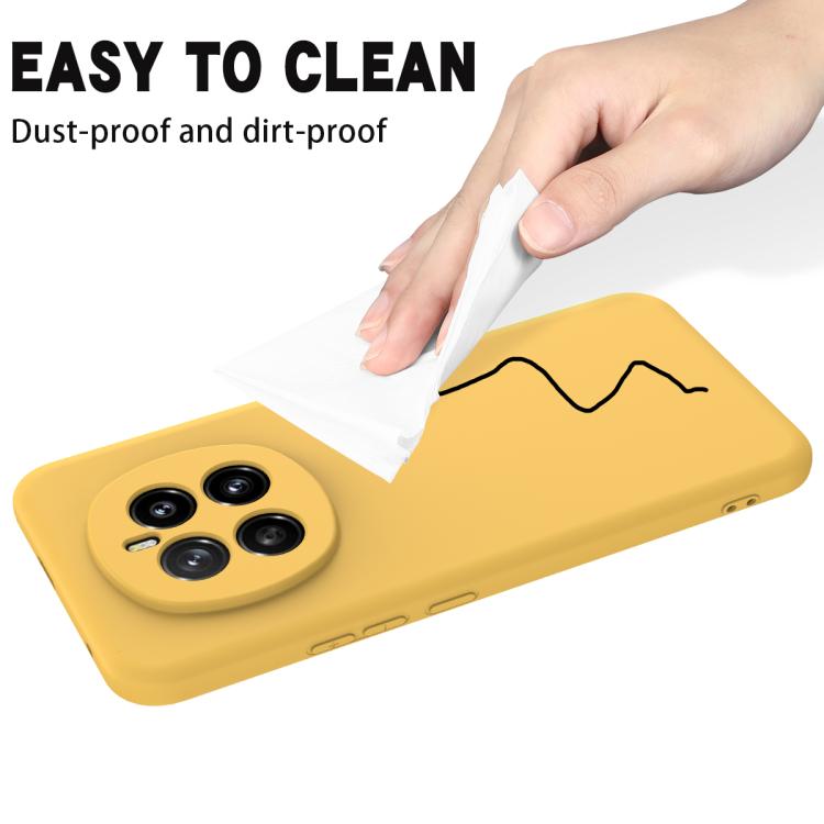 For Honor Magic7 Solid Color Liquid Silicone Dropproof Full Coverage Phone Case(Yellow) - free shipping - PMC TechLife - Order now!