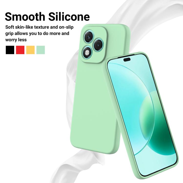 For Honor 400 Lite Global Solid Color Liquid Silicone Dropproof Full Coverage Phone Case(Green)