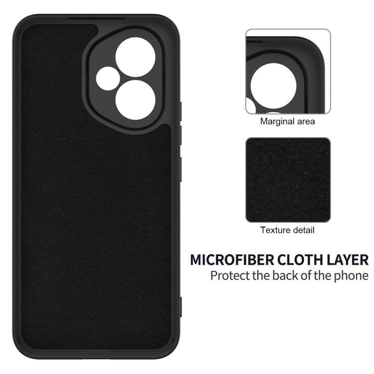 For Honor 400 Global 156.5mm Solid Color Liquid Silicone Dropproof Full Coverage Phone Case(Black)