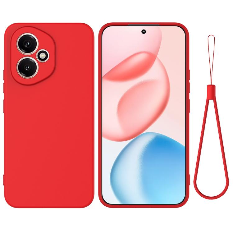 For Honor 400 Global 156.5mm Solid Color Liquid Silicone Dropproof Full Coverage Phone Case(Red)
