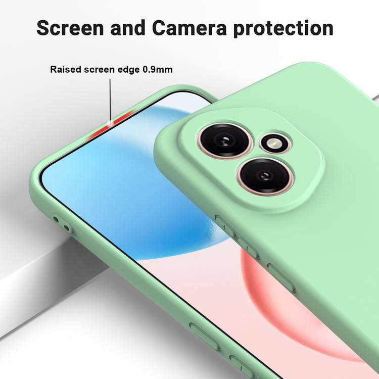 For Honor 400 Global 156.5mm Solid Color Liquid Silicone Dropproof Full Coverage Phone Case(Green)