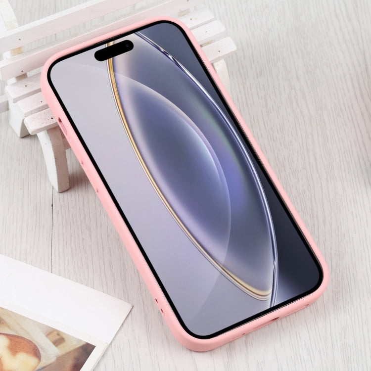 For iPhone 16 Pro Liquid Silicone Magsafe Phone Case(Pink)
