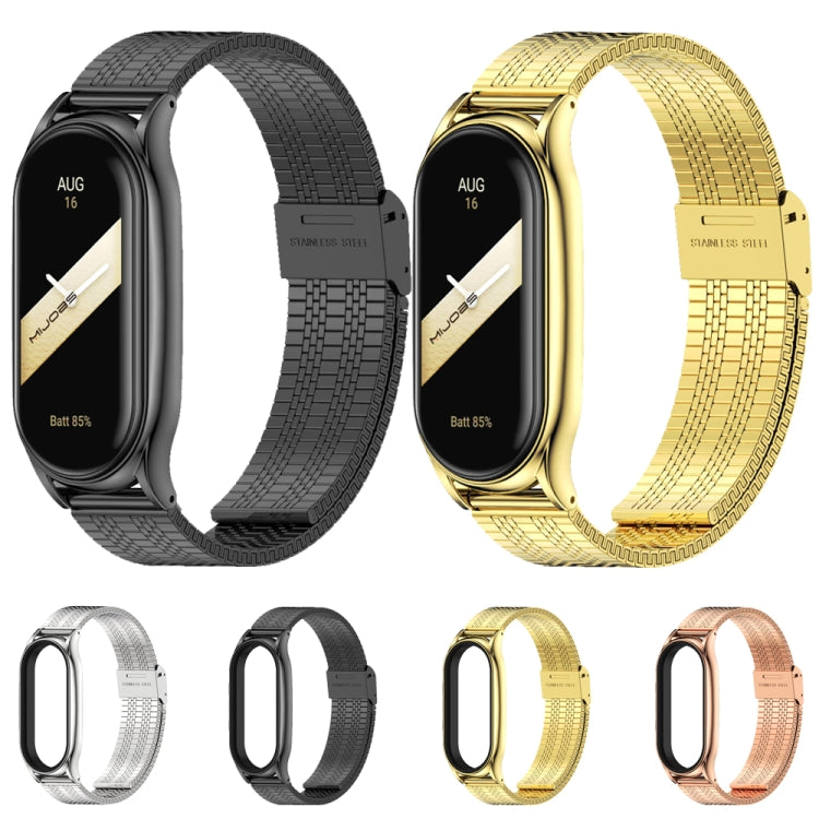 For Xiaomi Mi Band 8 Mijobs Plus Case Metal Watch Band(Gold) - free shipping - PMc TechLife - Order now!