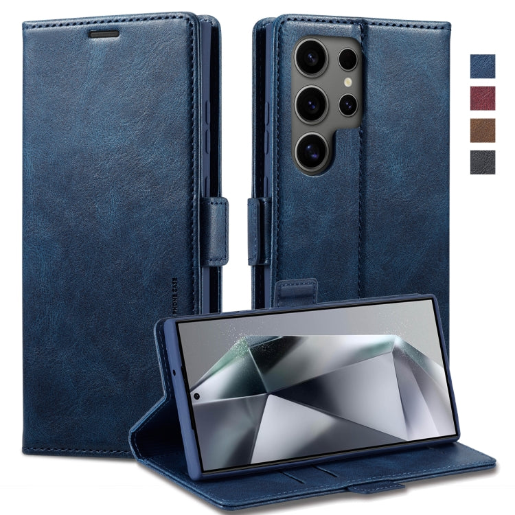 For Samsung Galaxy S24 Ultra LC.IMEEKE RFID Anti-theft Leather Phone Case(Blue)