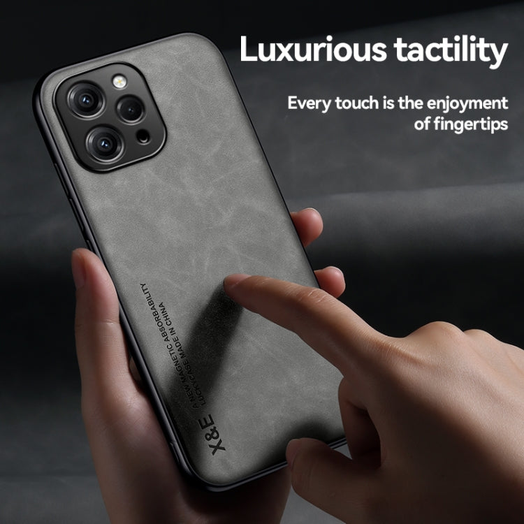 For Xiaomi Redmi K70E Skin Feel Magnetic Leather Back Phone Case(Light Grey)
