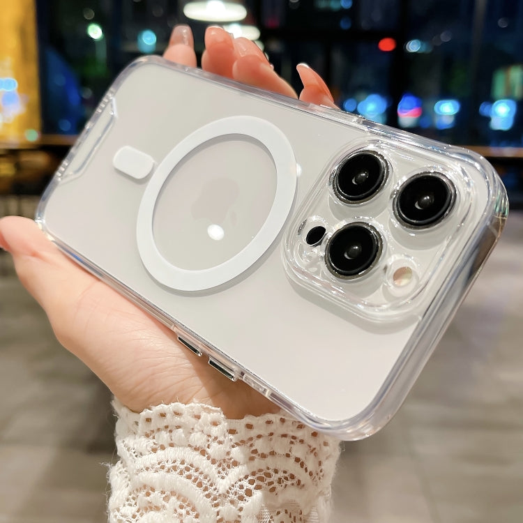 For iPhone 16 Space MagSafe Acrylic Hybrid TPU Phone Case(Transparent)