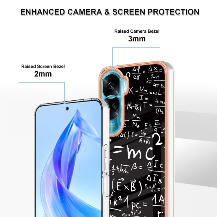 For Honor 90 Lite 5G Electroplating Marble Dual-side IMD Phone Case(Equation) - Honor Cases by PMC TechLife | Online Shopping South Africa | PMC TechLife | Buy Now Pay Later Mobicred