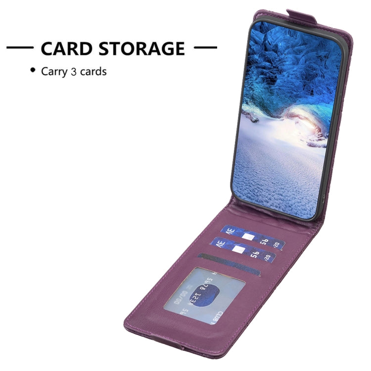 For Xiaomi Redmi 13C Diamond Lattice Vertical Flip Leather Phone Case(Dark Purple)