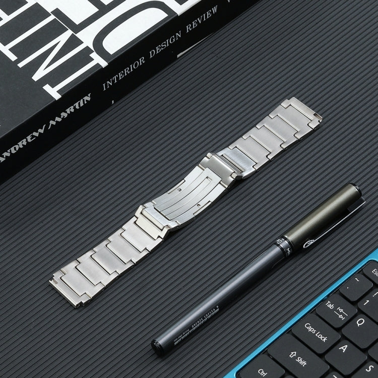 For Huawei Watch 4 Pro/GT3/GT2 Porsche Ver 22mm Three Strains HW Buckle Titanium Steel Watch Band(Silver)