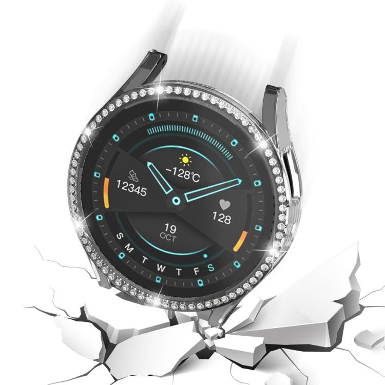 For Samsung Galaxy Watch 6 44mm Diamond Hollow PC Watch Protective Case(Transparent) - free shipping - PMC TechLife - Order now!