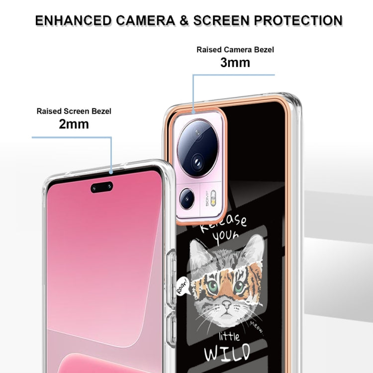 For Xiaomi 13 Lite 5G Electroplating Marble Dual-side IMD Phone Case(Natural Growth) - 13 Lite Cases by PMC TechLife | Online Shopping South Africa | PMC TechLife | Buy Now Pay Later Mobicred