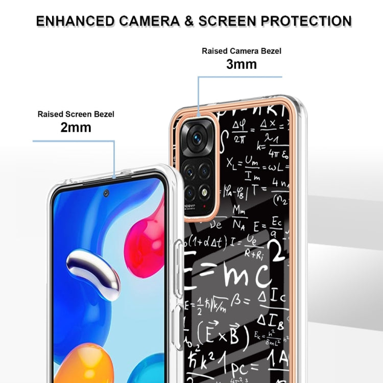 For Xiaomi Redmi Note 11s / Note 11 4G Electroplating Marble Dual-side IMD Phone Case(Equation) - Xiaomi Cases by PMC TechLife | Online Shopping South Africa | PMC TechLife | Buy Now Pay Later Mobicred