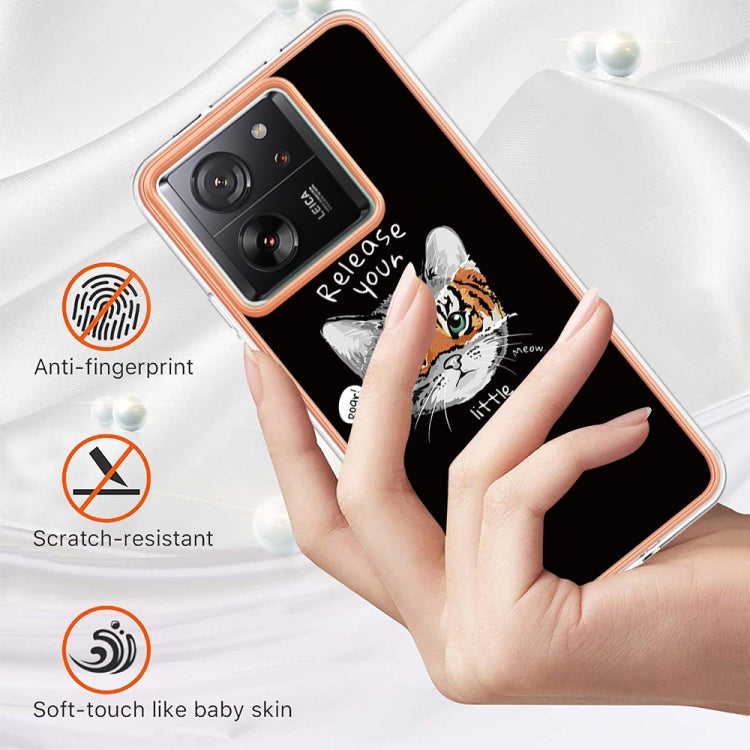 For Xiaomi 13T/13T Pro Electroplating Marble Dual-side IMD Phone Case(Natural Growth)