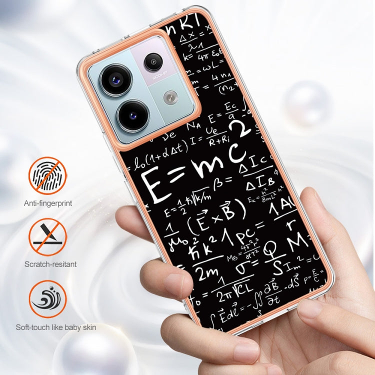 For Xiaomi Redmi Note 13 Pro 5G Global Electroplating Marble Dual-side IMD Phone Case(Equation) - Note 13 Pro Cases by PMC TechLife | Online Shopping South Africa | PMC TechLife | Buy Now Pay Later Mobicred