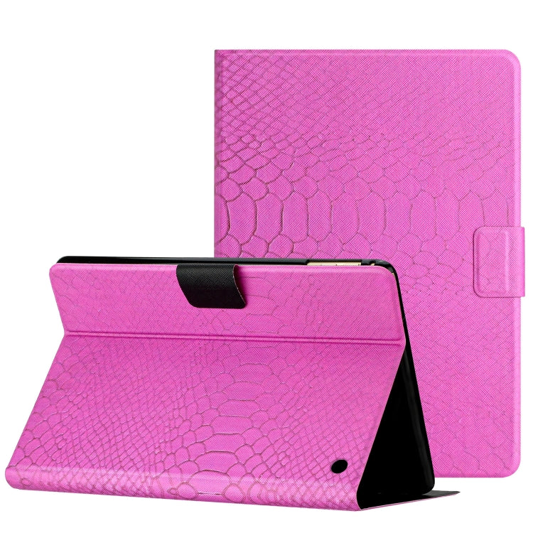 For Amazon Kindle Fire Max 11 Crocodile Texture Smart Leather Tablet Case(Rose Red)