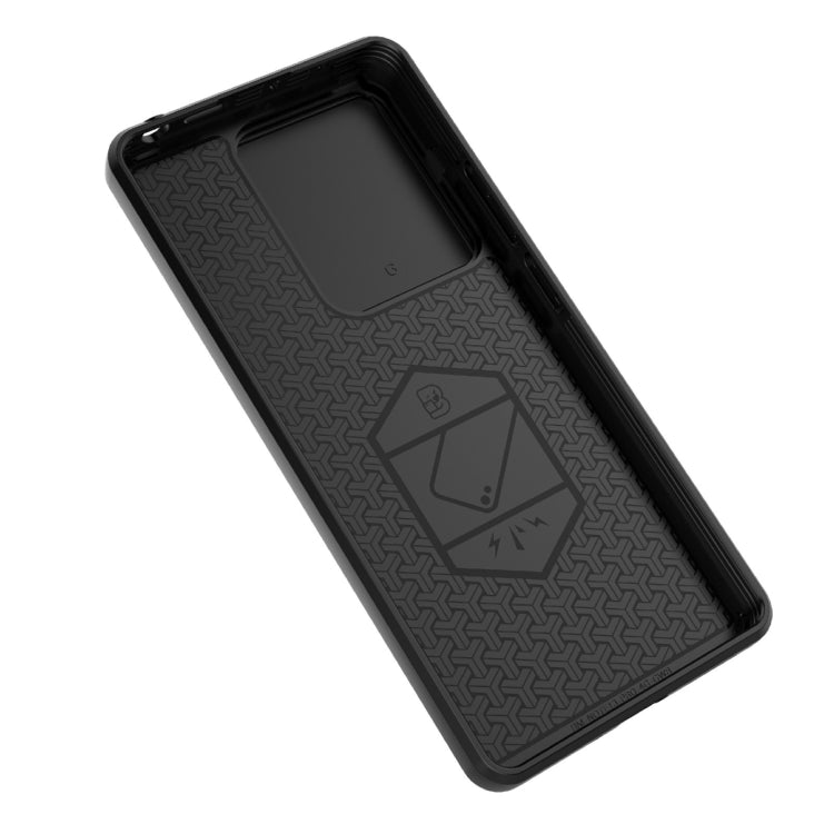 For Xiaomi Redmi Note 13 Pro 4G Global Sliding Camshield TPU + PC Shockproof Phone Case with Holder(Black)