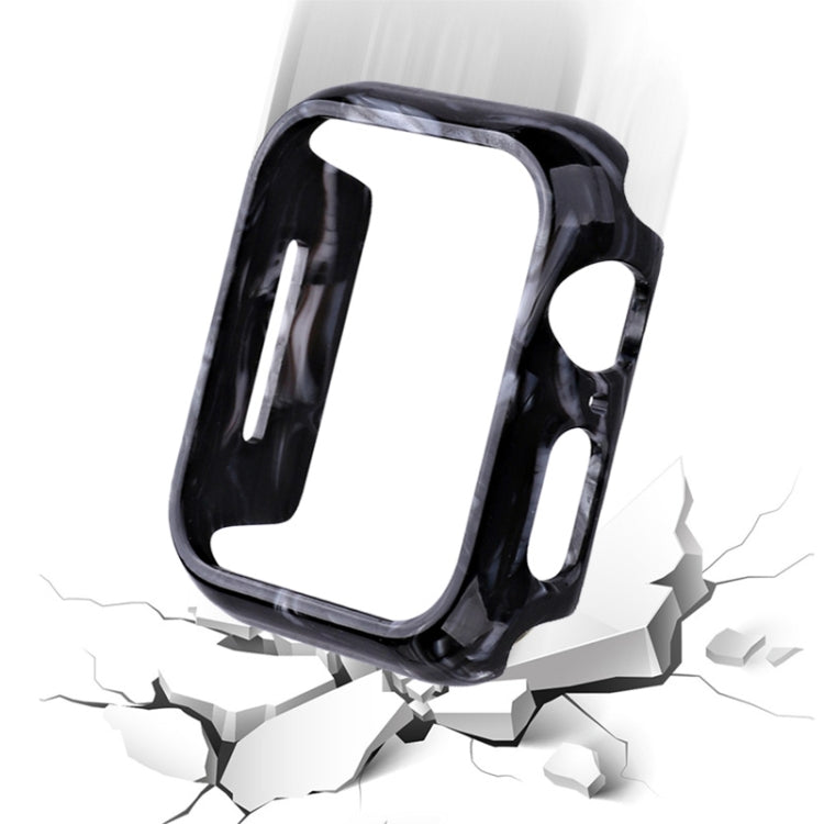 For Apple Watch Ultra 2 / Ultra 49mm Printed Resin PC Watch Case(Black Pink)