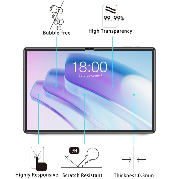 For Blackview Tab 7 Pro 2pcs 9H 0.3mm Explosion-proof Tempered Glass Film