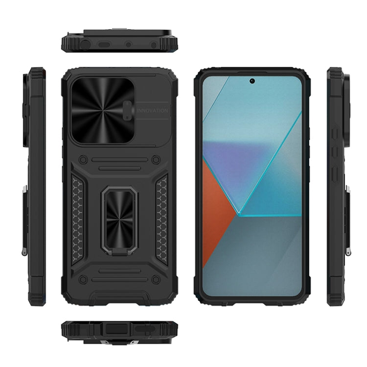 For Xiaomi Redmi Note 13 Pro 5G Camshield Robot TPU Hybrid PC Phone Case(Green) - Note 13 Pro Cases by PMC TechLife | Online Shopping South Africa | PMC TechLife | Buy Now Pay Later Mobicred