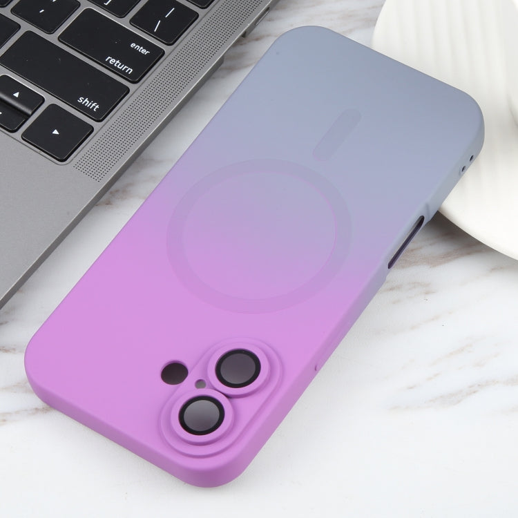 For iPhone 16 Liquid TPU Silicone Gradient MagSafe Phone Case(Purple) - iPhone 16 Cases by PMC TechLife | Online Shopping South Africa | PMC TechLife | Buy Now Pay Later Mobicred