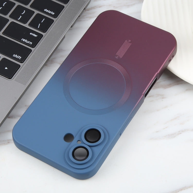 For iPhone 16 Liquid TPU Silicone Gradient MagSafe Phone Case(Blue Purple) - iPhone 16 Cases by PMC TechLife | Online Shopping South Africa | PMC TechLife | Buy Now Pay Later Mobicred